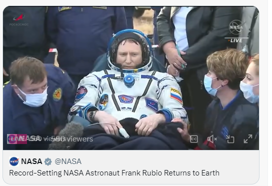 Frank Rubio Return: स्पेस में 371 दिन बिताने के बाद वापस धरती पर लौटे फ्रैंक रूबियो