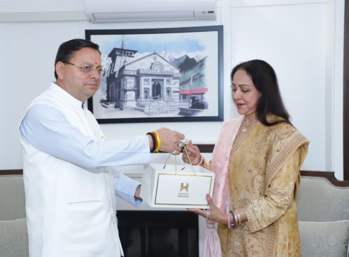 CM Dhami Hema Malini Meeting House of Himalayas Uttarakhand Uttarakhand Local Products